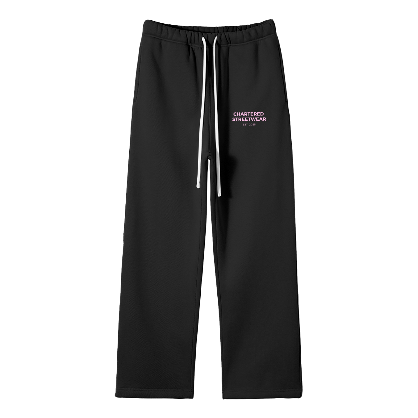 Unisex Solid Color Fleece Straight Leg Pants
